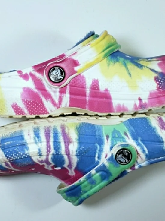 CROCS Faux Fur Lined Mules Clogs - Picture 4 of 6